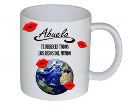 Taza blanca Personalizada 4  con Transporte 