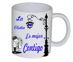 Taza blanca Personalizada 7  con Transporte 