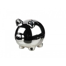 Hucha Cerdito Cerámica Plata