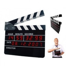 Reloj despetador digital claqueta de cine