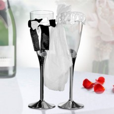 Copas de Champán Novios