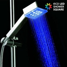 Ducha con Luz Cuadrada Eco Led Shower