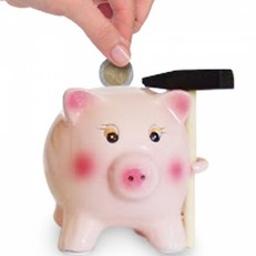 Hucha Cerdito Cerámica con Martillo