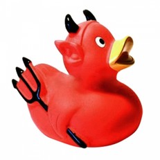 Patito de Goma Diablillo