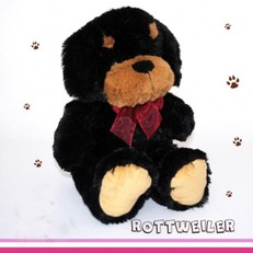 Peluche Rottweiler 50cm personalizado con foto 