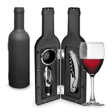 Estuche Vino forma Botella (3 Piezas)