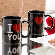 Taza Mágica Negra I Love You