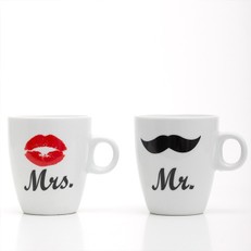 Tazas Mr & Mrs Individuales